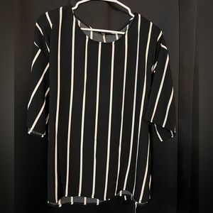 Black and white blouse